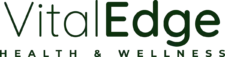 dark green VitalEdge Health and Wellness logo on transparent background
